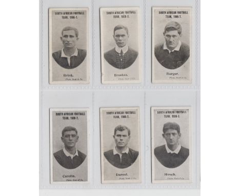 Cigarette cards, Taddy, South African Football Team, 1906-7 (set, 26 cards) (8 fair, rest gd) 