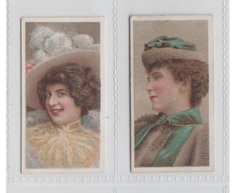 Cigarette cards, Harris & Sons, Beauties 'HOL', two cards, ref H192, pictures nos 6 & 9 (gd) (2) 