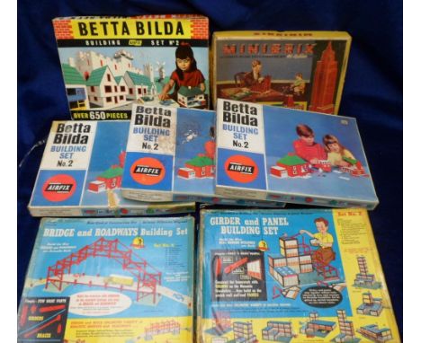 Toys, Construction Sets, including Airfix Betta Bilda No.2 (4), Minibrix Set No.2, Chad Valley Girder & Panel Building Set No