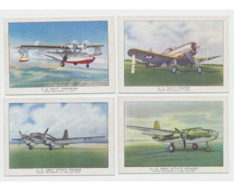 Cigarette cards, Brown & Williamson, Modern Airplanes, Series C (set, 50 cards) (gd)