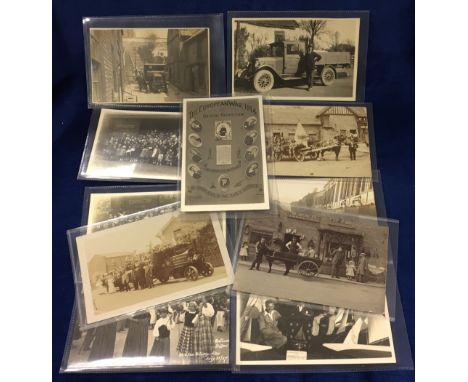Postcards, Yorkshire, a selection of 11 RP's, traction engine rides , C H Johnson, Killinghall, Lorry G R Bolder, Scarborough