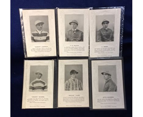 Horseracing postcards, a collection of 6 National Sportsmen postcards of Jockeys, all with portrait images, photographed by C