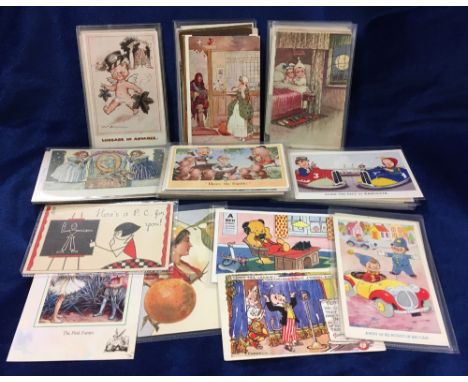 Postcards, Thematic miscellany of assorted children's cards, many artist-signed, Beatrice Mallet, M Sowerby, Margaret Tarrant