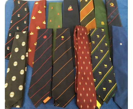 Breweriana, Beer Ties, 13 different Brewery ties including Tetley, Greene King, Youngs, Paine, Adnams, Thwaites, etc (gen vg)