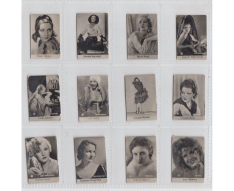 Trade cards, Malta, Camilleri & Sons, Film Stars, 'K' size (47/50, missing nos 18, 21 & 36) (some edge knocks, fair/gd) (47)