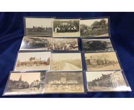 Postcards, Hants, a topographical selection of 12 RP's, High St Bishops Waltham, Brick works, Bishops Waltham, P.O. Staff Bas