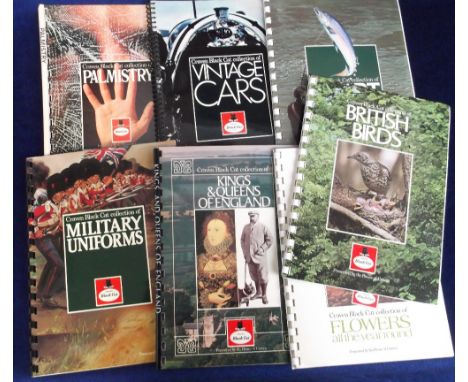 Cigarette cards, Carreras (Black Cat), 6 c/m sets, all in special albums, Vintage Cars, Sport Fish, Military Uniforms, Kings 