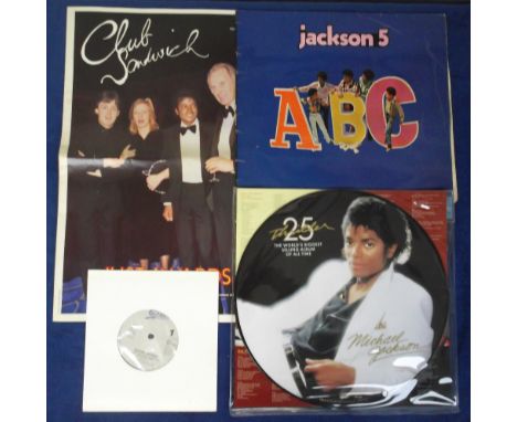 Vinyl Records, Michael Jackson, limited edition US 'Thriller' picture disc (2008), original Jackson 5 'ABC' album (1970) and 