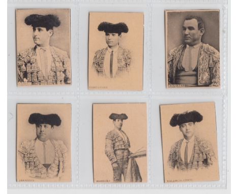 Cigarette cards, Anon, Spain, Bullfighters, 'K' size, (48 cards, set?) (mostly gd/vg)