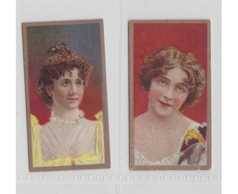 Cigarette cards, Richmond & Cavendish, Beauties 'AMBS', two type cards, ref H373, pictures nos 3 & 11 (gd) (2)