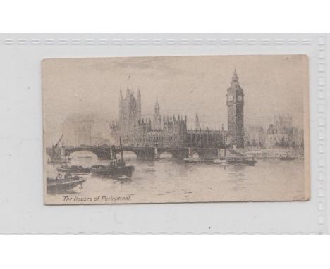 Cigarette card, Berry's, London Views, type card, The Houses of Parliament (gd) (1)