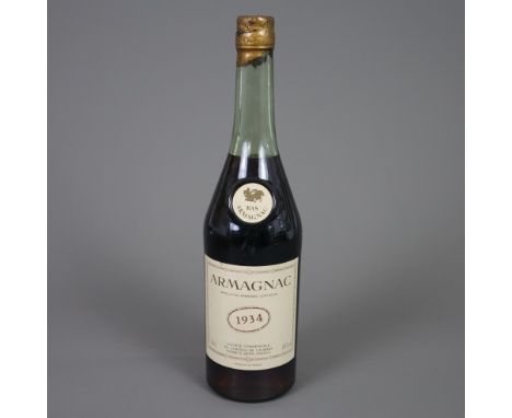 Armagnac - Château de Laubade Armagnac, France, 1934, 70 cl, 40%, Füllstand: Low Shoulder, in Holzkiste