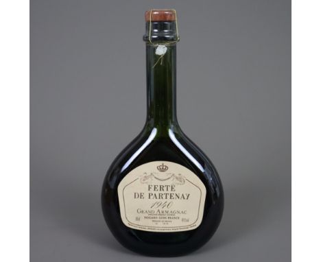 Armagnac - 1940 Ferte de Partenay Vintage Grand Armagnac, France, 1940, 70 cl, 40%, Füllstand: Mid Shoulder, in originaler Ho