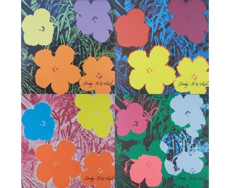 Warhol, Andy (1928 Pittsburgh - 1987 New York, nach) - "Flowers", 4 Granolithographien auf festem Papier, Auflage 2400 Exempl