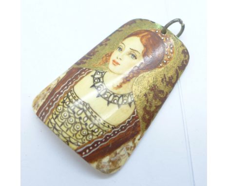 A portrait miniature on bone, by Maja Witowiak, Poland 