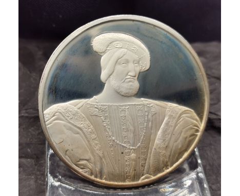 SILBERMEDAILLE - 925er Silber (65,4 g), Silbermedaille aus dem Set der 100 größten Meisterwerke; Silbermedaille mit Portrait 