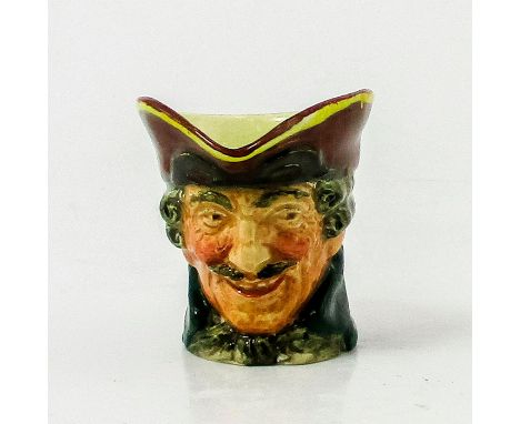 Vintage Dick Turpin mini jug / shot glass with pistol handle.Model Number D6128, with gun handle, mask is up after the heist.