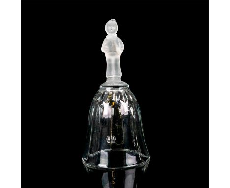Featuring soloist boy atop in frosted design. Includes gold toned chain with prism cut crystal clapper. Consists of 24% full 