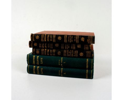 2 volumes of George Eliot's Life, and Works of George Eliot volume 12, 16, and 17.George Eliot's Life: J.W. Cross; Harper &am