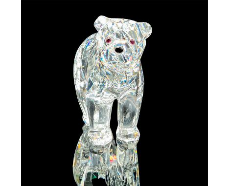 Lead crystal figure bear with jet black crystal eyes and nose. Part of the Rare Encounters collection. This item has its orig