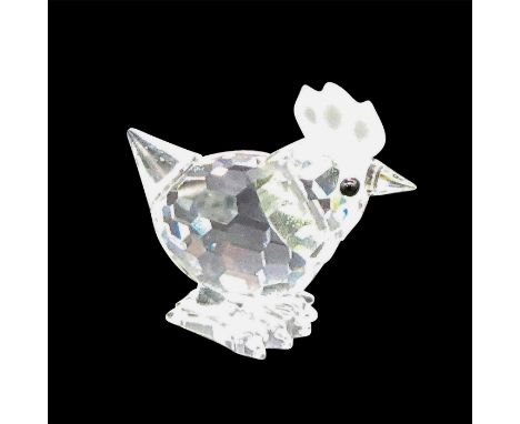Part of the Barnyard Friends series, the chicken is made of crystal clear and has a frosted comb. This item has its original 