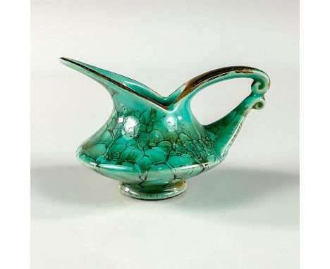 Turquoise toned with lustre finish &amp; branch patterning. With brass accents on rim and handle.Holland on bottom. This item