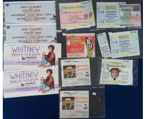 Entertainment, concert tickets, a collection of 23 tickets  to comprise 2 x Fleetwood Mac 1990, 2 x Phil Collins 1994, 2 x Mi