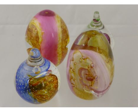 Four Caithness Paperweights, including Minor Celebrity x 2 (green and blue) and Cinderella x 2.