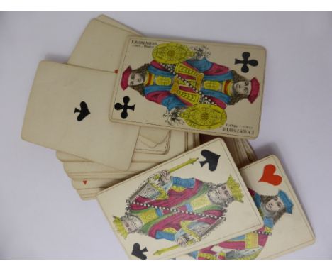 A Set of French Playing Cards by E. Malmenayde, Paris, printed on Knave & Clubs, circa 1813.