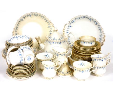 A Royal Albert Memory Lane pattern part dinner and tea service, to include teapot, cover, plates, etc. (a quantity)