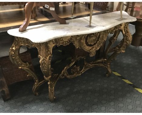 MARBLE TOP CONSOLE TABLE