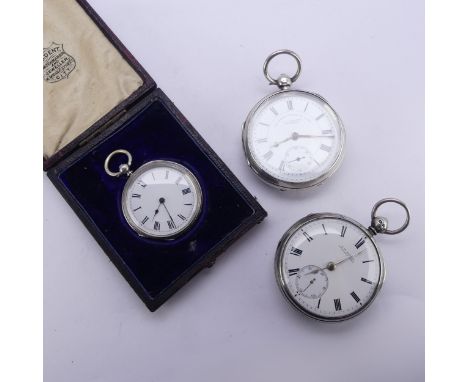 A Victorian J.W. Benson silver open face Pocket Watch, the signed white enamel dial with Roman numerals and subsidiary second