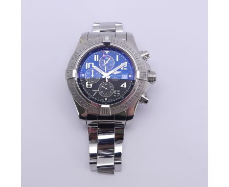 A Breitling Super Avenger II Chronograph stainless steel gentleman's bracelet Wristwatch, ref. A13371, circa 2016, serial no.