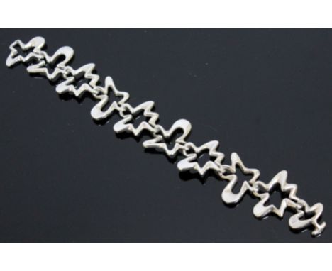 Georg Jensen "Splash", a Danish Sterling silver bracelet designed by Henning Koppel, numbered 88B, second half of the 20th ce
