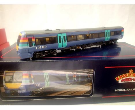 OO scale Bachmann 32-464 class 170/2 D.M.U, three car unit, Anglia/one Livery in excellent condition, box has wear. P&amp;P G