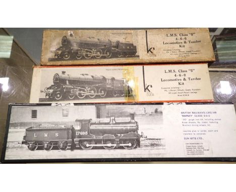 OO scale kit built locomotives includes part built D.J.H Barney class 0.6.0 and tender, plus Ks kits class 5 and tender, also