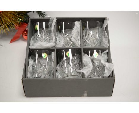 A set of six modern Waterford Lead Crystal Eve Tumblers, great gift or just use them yourself, in box, appear unusedPACKING A