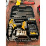 DeWalt 1/2" Cordless Drill/ Driver/ Hammer Drill Kit, 20 Volt, (2) Batteries, Charger, Case