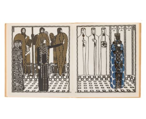 Keim (Franz) Die Nibelungen dem Deutschen Volke, colour illustrations by Carl Otto Czeschka, some heightened in gold, origina