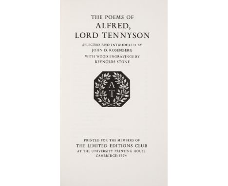 Limited Editions Club.- Tennyson (Alfred, Lord) The Poems, wood-engravings by Reynolds Stone, 1974 § Wordsworth (William) The