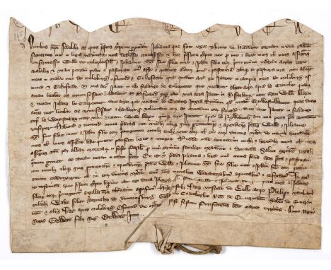 Dorset, Melbury Osmond.- Charter, gift by Joan, widow of Thomas de Haddon to William de Melepleisch [Melplash], and Joan his 