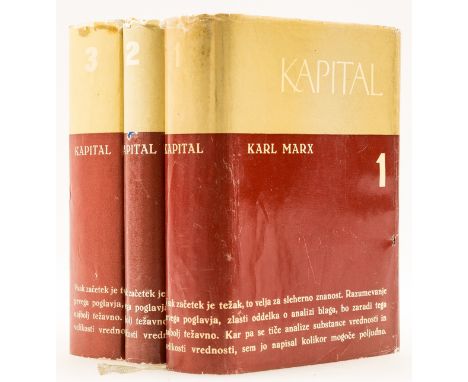 Marx (Karl) Kapital [Das Kapital], 3 vol. first Slovenian edition, translated provided by the Marx-Engels-Lenin Institute of 
