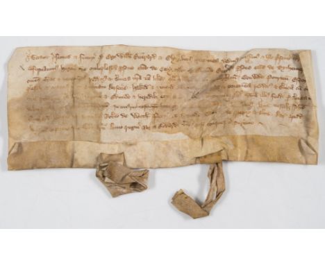Dorset, Mangerton.- Charter, grant by William Everard and Elisabeth his wife to Hugh de Melplash, parson of Curry Mallet, and