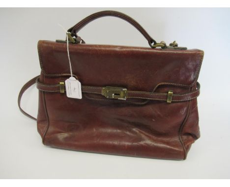 Texier ladies French tan leather handbag 