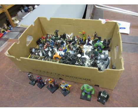 Large quantity of various diecast metal model figures, unboxed including Marvel and Lord of the Rings 