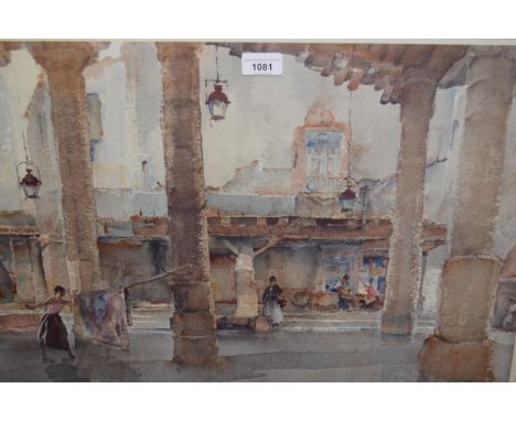 Sir William Russell Flint, signed coloured print ' Market Hall Cordes ', 16.5ins x 22.75ins, gilt framed 