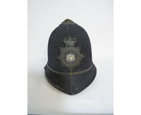 Vintage Cambridge City Police Night Helmet by Christys of London with Hat case 