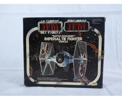 French Star Wars The Return of The Jedi Battle Damaged Imperial Tie Fighter Vehicle Boxed 