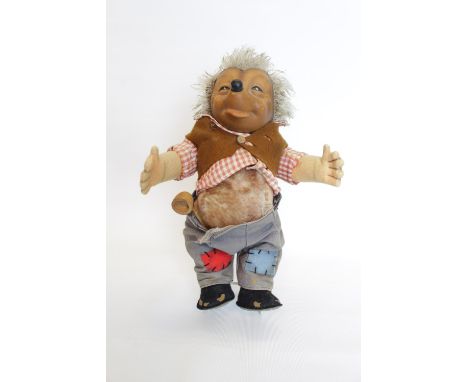 Steiff Mecki Hedgehog with Pipe,. 26cm in Height 