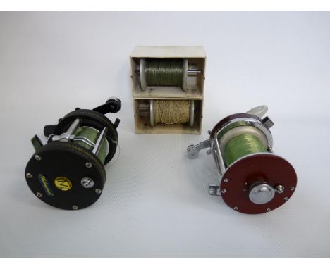 Vintage Pflueger Sea King Multiplier  with 2 spare spools and a Shakespeare Mentor 2908 355 Reel 